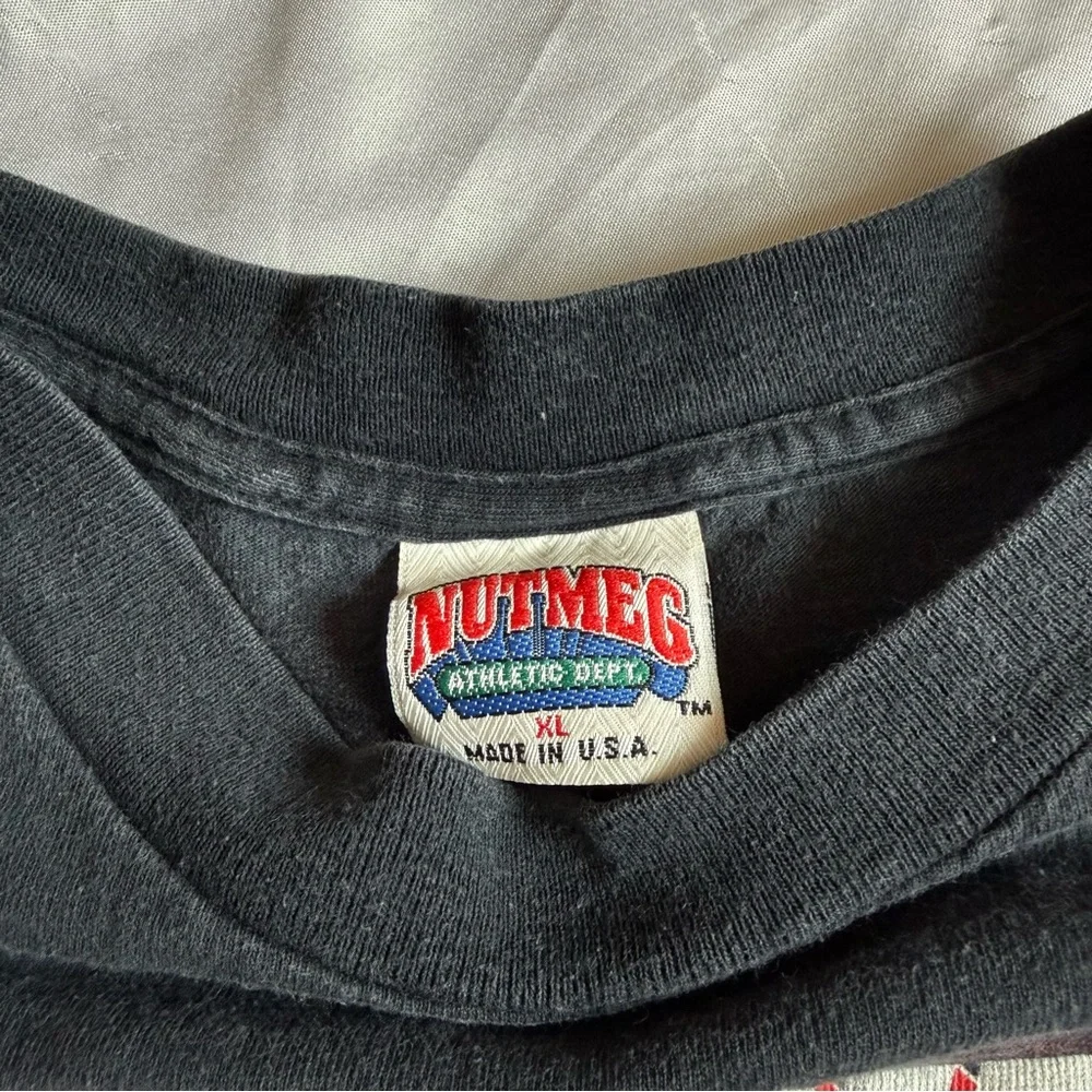 Vintage 1990s Nutmeg Mills Portland Trail Blazers Triple Threat XL Tee NBA Shirt